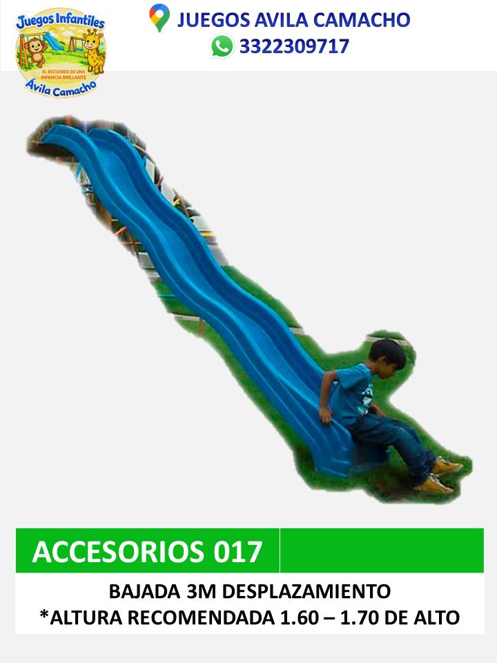 resbaladilla 1.70 de alto ancha